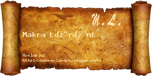 Makra Lóránt névjegykártya
