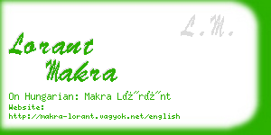 lorant makra business card